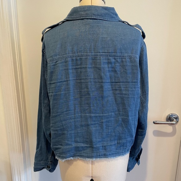 SPLENDID Indigo Double Cloth Jacket Frayed XL - Picture 6 of 14